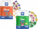 NATPAT FocusPatch (1 Pack) y ZenPatch (1 Pack) Bundle - 24 Focus Enhancing Stickers y 24 Calm Enhancing Stickers - Chemical Free, Natural Relief for Focus and Mood Support