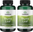 Swanson Thyme Leaf - Herbal Supplement Supporting Respiratory System Health - Natural Formula Aiding Digestive System Health - (120 Capsules, 500mg Each) (2 Pack)