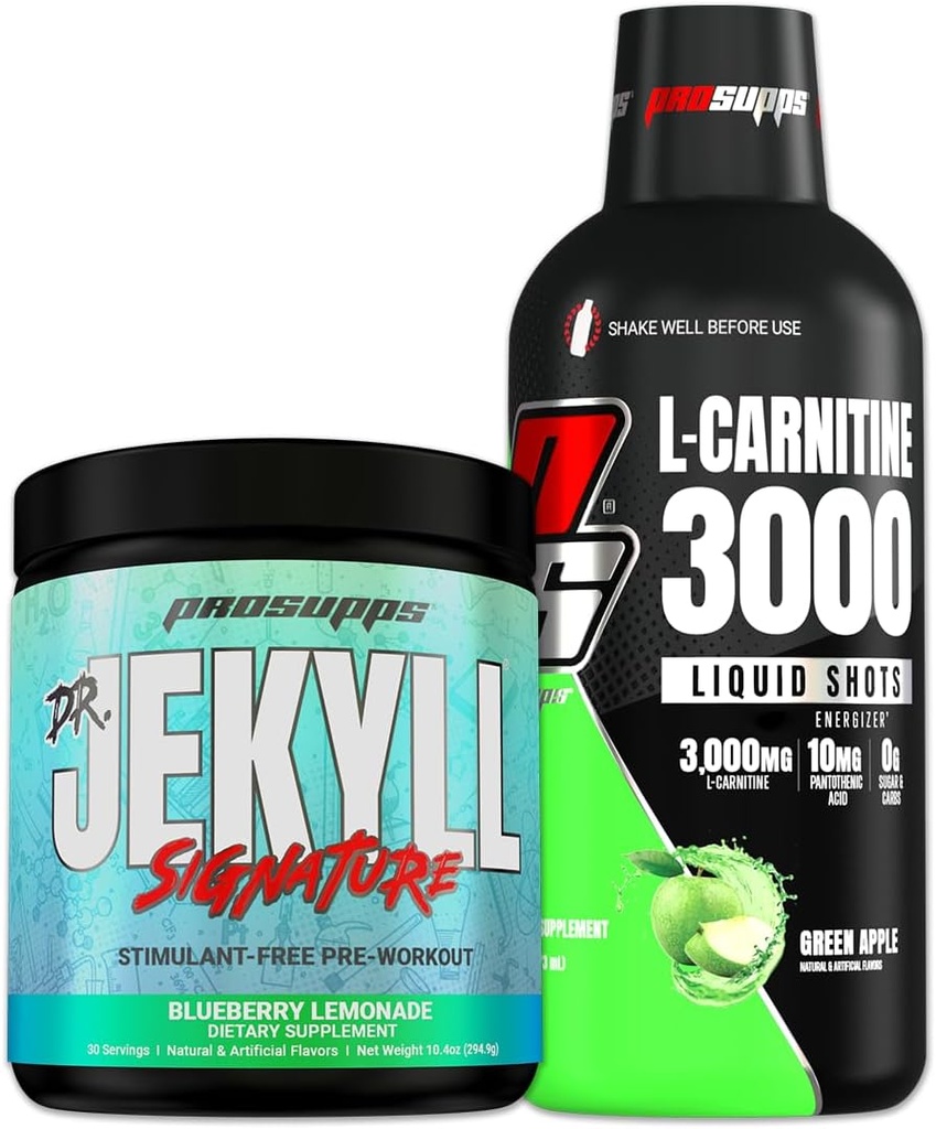PROSUPPS L-Carnitine 3000 Green Apple y el Dr. Jekyll Signature Blueberry Lemonade Bundle