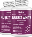 NuBest White - Suplemento de blanqueamiento de piel, Suplemento para el envejecimiento con Glutathione, Vitamina C, E, B2, Extracto de esteto de leche, Extracto de té verde para el encendedor y el encendedor Ø Pack 2