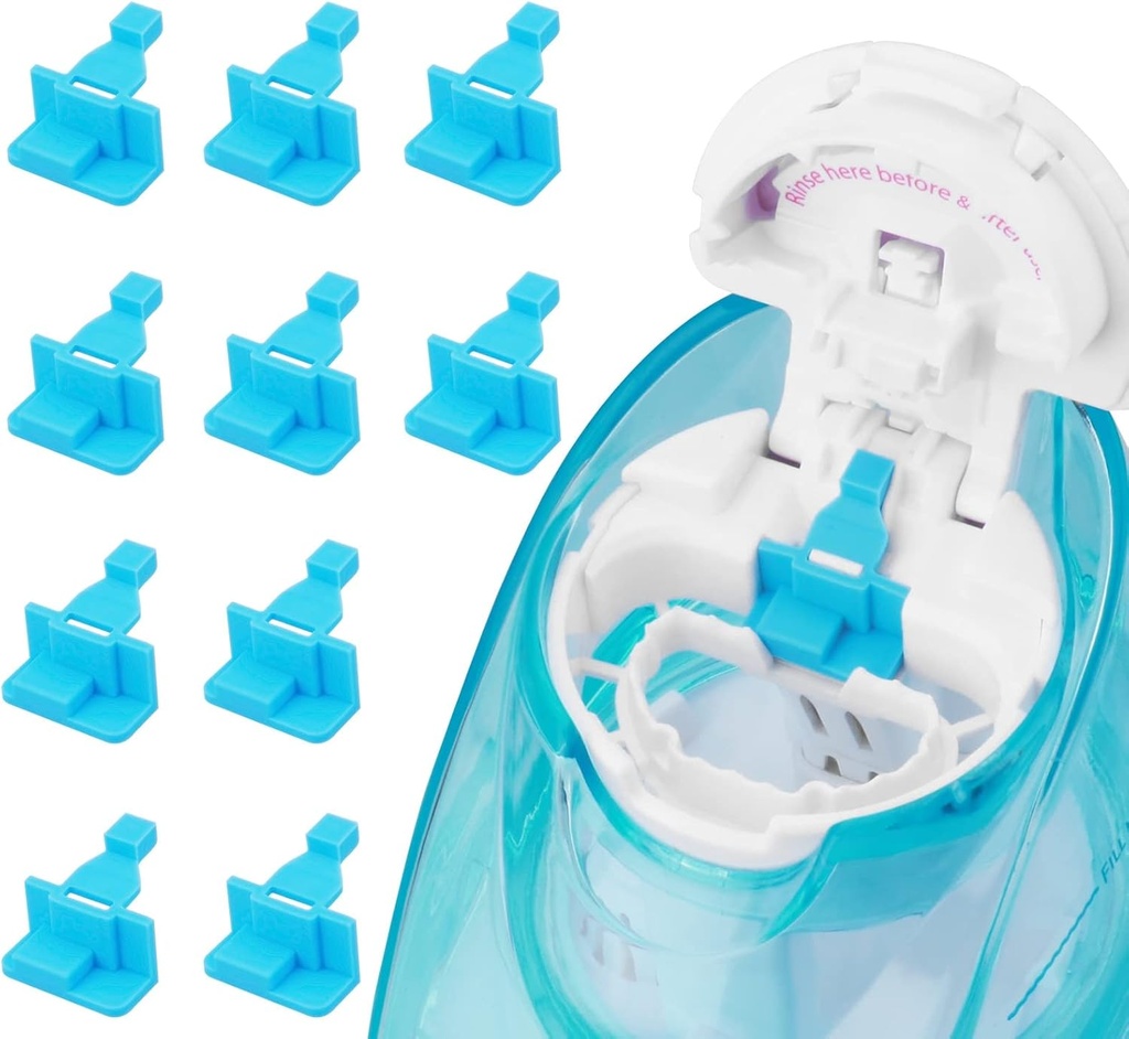 Silicona Saltwater Pods Rellena Accesorios Compatibles con Navage Nasal Care - Guardar Pods Saltwater para una operación fácil (10 Pack-Blue)