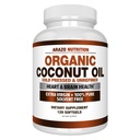 Arazo Nutrition Organic Coconut Oil 2000 MG - 100% Extra Virgin Unrefined Cold Pressed for Weight Support, Skin, Hair, Nails - 120 Softgel Capsules