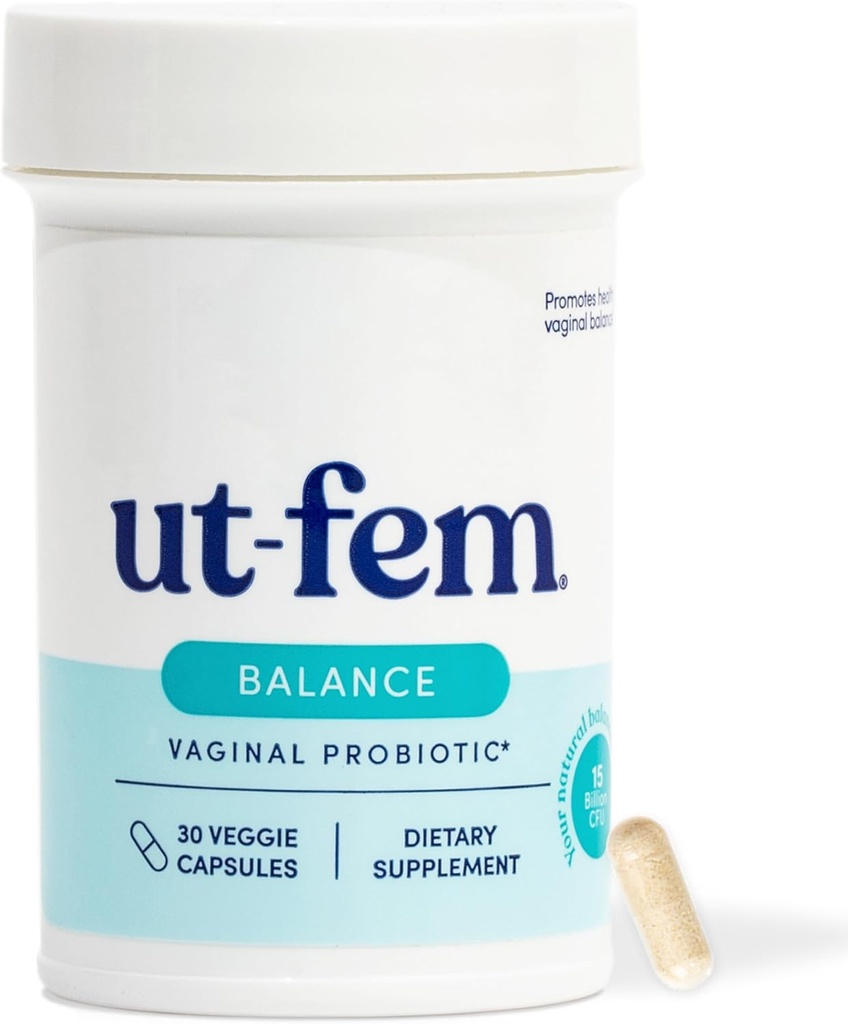 UT-Fem Balance Vaginal Probiótico Silencio Mujeres Probiótico para pH Balance, Vaginal Health &amp; Odor Support ← 30 Capsules
