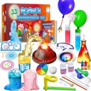 UNGLINGA 33 Experimentos Kit de Ciencias para Niños, Proyecto de Ciencia STEM Juguetes Regalos para niños niñas Aprendizaje Juego de Química Educativa, Volcan Erupting, Scientis Kit