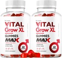 (2 Pack) Vital Grow XL Male Gummies - Hombres Performance Gummies 1050MG Vital GrowXL Blend, Vital Growth Gummy Advanced Gomitas Fórmula, 120 Gummies para 2 meses