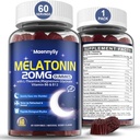 Melatonina 20mg Gummies for Adults - Azúcar Melatonina Gummies Extra Strength with L-Theanine, Magnesium, Ashwagandha, Turmeric, D3 " Zinc - Non-Habit Forming