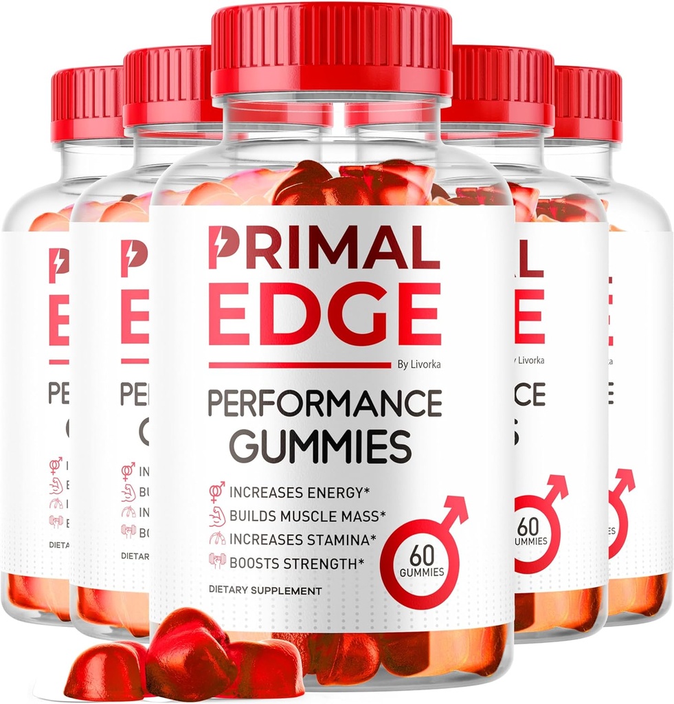 (5 Pack) Primal Edge Mens Gummies, Primal Edge, Primal Edge Gummies, Primal Edge Advanced Formula Gummies, Primal Edge Suplemento Gummy, PrimalEdge Apoyo Suplemento Gummies, 300 Gummies por 5 meses