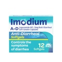 Imodium A-D Diarrhea Relief Softgels with Loperamide HCl, Anti-Diarrheal Medicine to Help Control Symptoms of Diarrhea Due to Acute, Traveler's Diarrhea, HSA/FSA Eligible, 12 ct