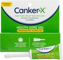 Canker-X Mouth Sore Gel, Fast Pain Relief " Healing for Canker Sores, Cheek Bites y Abrasiones Orales, Oral Pain Relief Gel, Benzocaine-Free y Alcohol-Free, Adultos y Niños 6+ Años, 0,28 fl oz