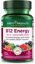 Purity Products B-12 Energy Berry Lemonade Melt w/Super Fruits Methylcobalamin B12 - Vitaminas B6, D3, Folic Acid and Biotin - High Absorption MecobalActive B 12-30 Melting Tablets