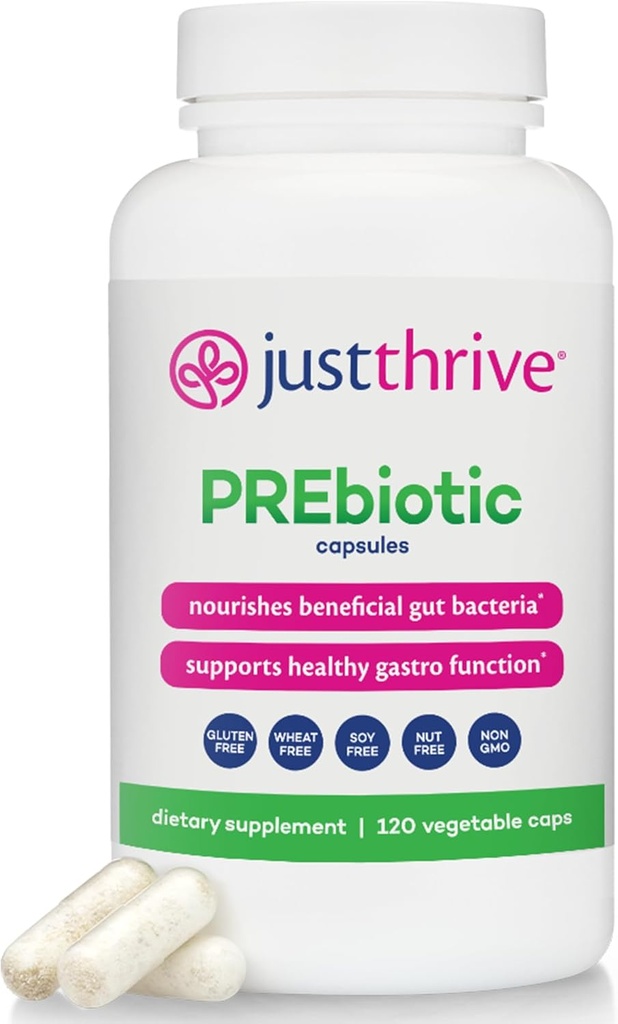 Acaba de alcanzar cápsulas PREbióticas - Blend Prebiótico para Gut Health y Soporte Inmunitario, 120 cápsulas