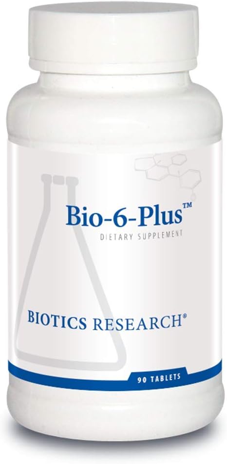 Biotics Research Bio 6 Plus Digestive Support, Supports Pancreatic Function, 50,000 NF Units Amylase, 9.300 NF Units Lipase, 50,000 NF Units Protease, Pancreatic y Digestive Enzymes 90 Tablets