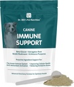 Dr. Bill's Canine Immune Support ← Boost Dog Immunity and Health with Colostrum, Beta Glucan, Turquía Tail Mushroom, Zinc &amp; Vitamin C ← Suplemento de Polvo para Perros de Todas las Edades