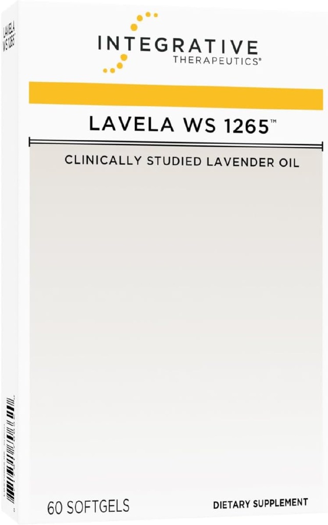 Terapéutica Integrativa Lavela WS 1265 - Lavender Essential Oil Supplement for Sleep &amp; Stress Support* - Dairy-Free - 60 Softgels (60 Servings)