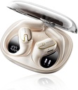 Auriculares de oído abierto Earbuds inalámbrico - 5.4 Bluetooth Ear Buds con pantalla digital LED IPX7 Auriculares impermeables, inalámbricos Control de contacto Conducción de aire Stereo Sonido con controladores de 18.2mm 80H Tiempo de reproducción
