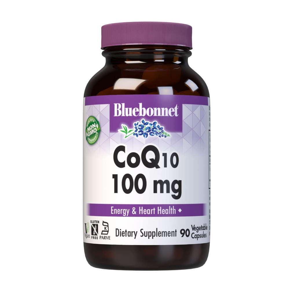 BlueBonnet CoQ-10 cápsulas vegetarianas, 100 mg, 90 conteo