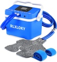 Unidad de Terapia Fría para Alivio de Dolor, Sistema de Terapia Dorada con paquete de hielo universal para rodillas, tobillo, hombro, espalda, máquina de terapia de hielo con temporizador digital y velocidad de flujo ajustable