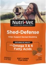 Nutri-Vet Shed Defense Soft Chews for Dogs, Skin and Coat Supplement for Dogs, Omega 3 de Fish Oil, Dry & Itchy Skin Relief Treatment, Puppy Essentials, 60 Soft Chews