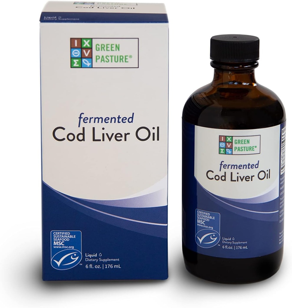 Pasta verde - Fermented Cod Liver Oil Liquid -6 fl. oz. - Desflavorado