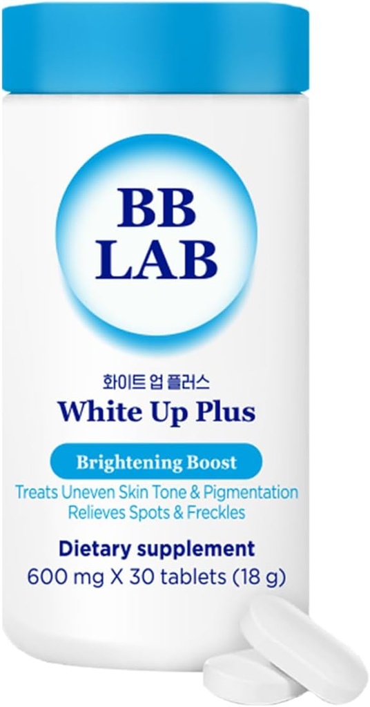 BB LAB White Up Plus Suplemento avanzado para soporte de piel, Glutathione coreano, L-Cystine, Vitamina C, Dark Spots &amp; Acne Skin