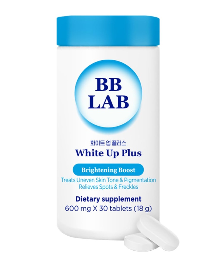 BB LAB White Up Plus Suplemento avanzado para soporte de piel, Glutathione coreano, L-Cystine, Vitamina C, Dark Spots &amp; Acne Skin