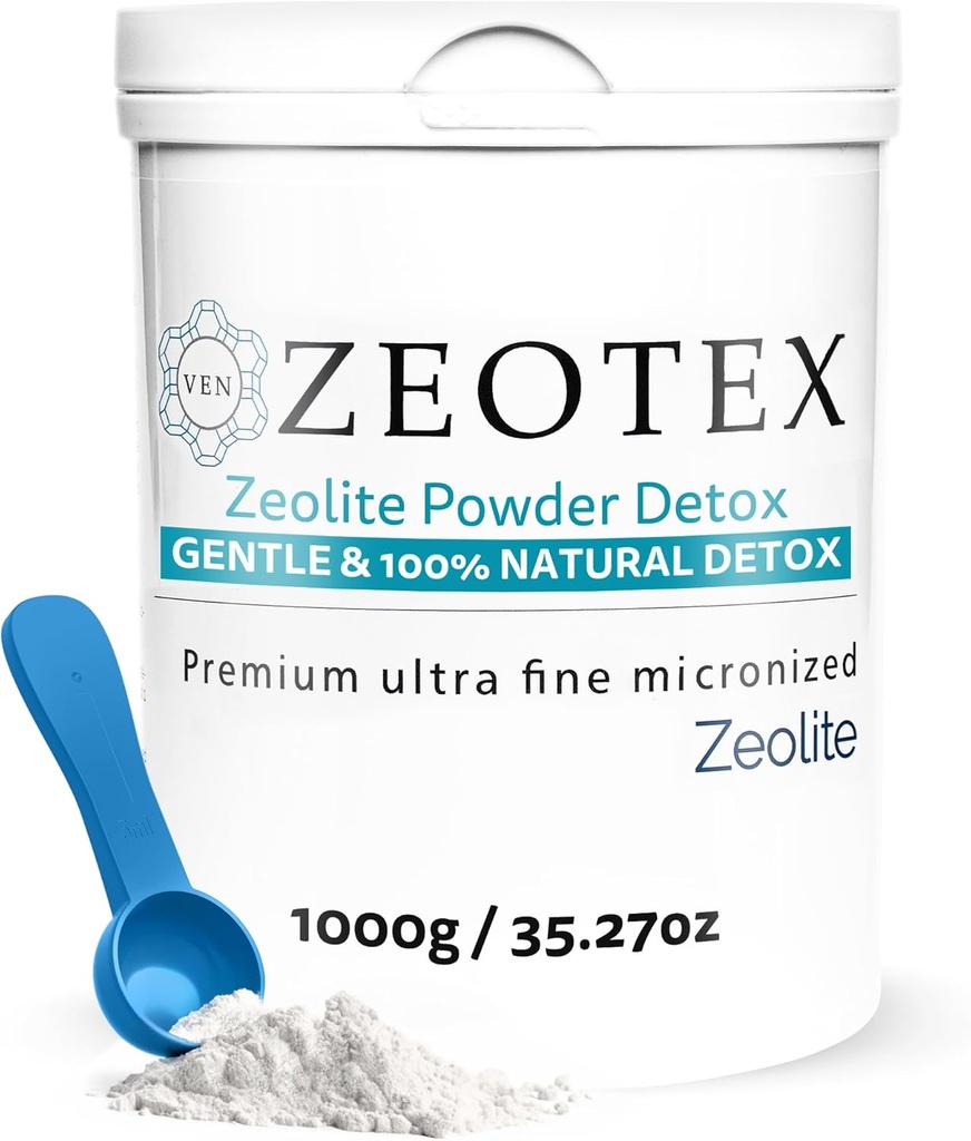 Zeolite Detox Powder – Clinoptilolite Supplement for Full Body Cleanse, Gut Health, Energy, Immune & pH Support | Natural Mineral – 1000g