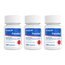 MAJOR Ferosul - Sulfato ferroso 325 mg Tabletas con 65 mg de hierro elemental - Suplemento de hierro para mujeres, hombres - rojo - 100 Cuenta (3 Pack)