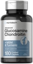 Horbäach Glucosamine Chondroitin ← MSM " Turmeric  180 Coated Caplets ← Non-GMO, Gluten Free Supplement