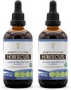 Secretos de la Tribu Hibiscus USDA Orgánica Silencioso Sin alcohol Extracto (2 pcs.), Sucesos herbales de alta potencia Silencioso Hecho de 100% Certificado Hibiscus Sabdariffa Flor seca 2x4 oz