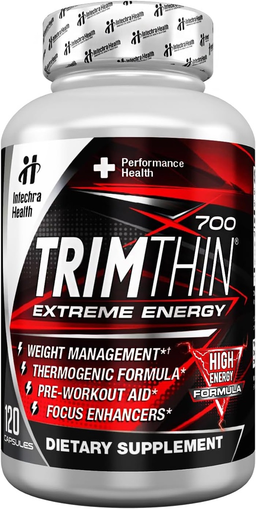 TrimThin® X700 píldoras de dieta termogénica con energía máxima fabricada en EE.UU. 120 cápsulas
