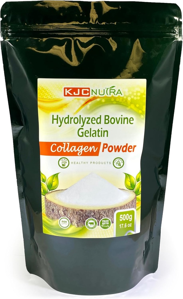 Collagen Powder Hidrolyzed 500g (17.6 oz) Grass FED, Pasture Raised.