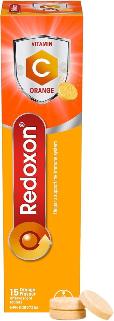 Redoxon Naranja Vitamina C Tablas de Efervescencia 15 Tablas de Efervescente Naranja