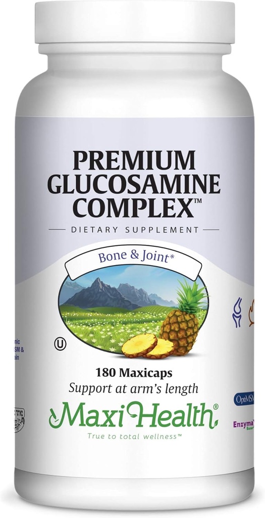 Glucosamina MSM y Ácido Hialurónico con Suplemento Bromelain – Suplemento de Apoyo Conjunto para Mujeres y Hombres con Enzimas y Ácido Hialurónico – para el cartílago, la salud conjunta y la flexibilidad – 180 Cuenta