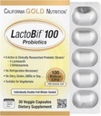California Gold Nutrition LactoBif Probiotics, 100 Bllion CFU, 8 Active &amp; Clinically Researched Probiotic Strains, Sugar-Free, Vegetarian, Individually Double-foil Blister Sealed, 30 Veggie Capsules
