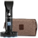 The Beard Club Trimmer for Hombres with Travel Bag - Electric Cordless Rechargeable Beard & Hair Trimmer - High Power 7000 RPM - 8 Color Guides 45 Unique Trim lengths - Travel Lock