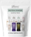 Protein Powder Made with 100% Grass Fed, Non Denatured Whey TEN Four Different Protein Sources from Organic Whole Food Ingredients TEN 12 Servings TEN 22g Protein (12 Servings, Sample Variety Pack)