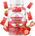 softbear Berberine con Ceylon Cinnamon Gummies Orgánica Berberina HCL 1500mg para Metabolismo Immune Health Suplementos de Berberina Libre de Azúcar Flavored 60 Con