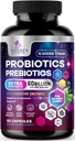 Probióticos para Mujeres y Hombres 60 Billones CFU - 10 Strains with Lactobacillus, Digestive Gut Health Probiotics &amp; Immune Support Supplement, Supports Occasional Constipation, Gas &amp; Bloating - 60 cápsulas