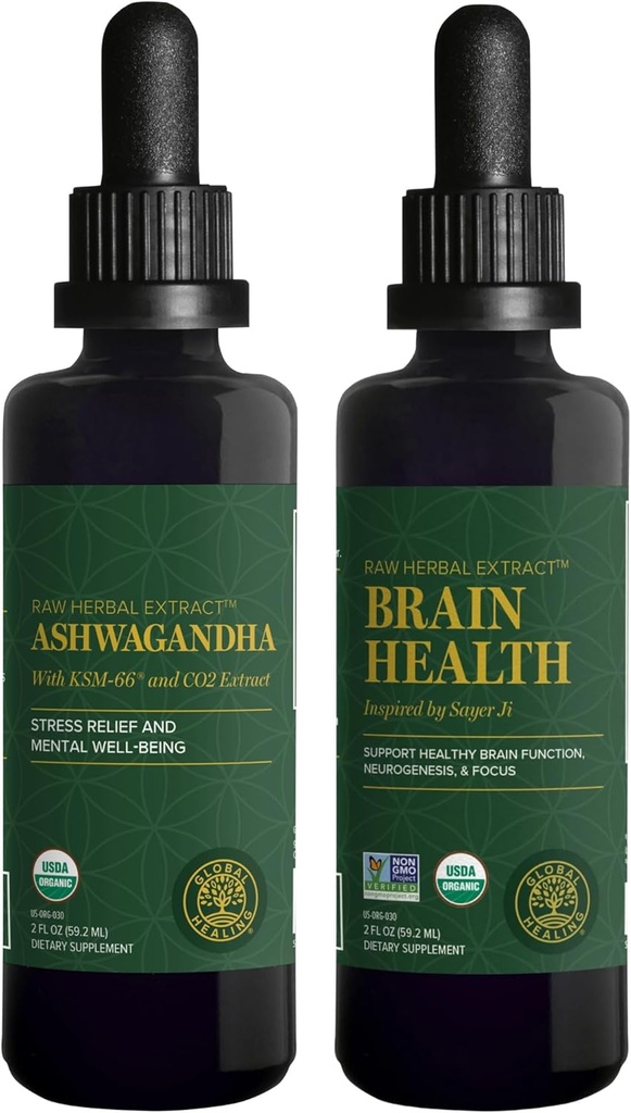 Global Healing Center Ashwagandha & Brain Health Kit - Ashwagandha Complex, Supports Mood, Function