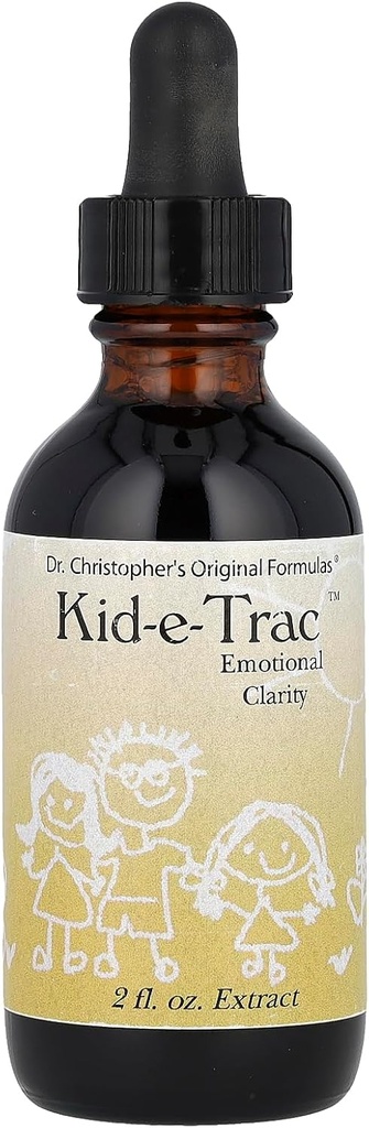 Las Fórmulas Originales de Christopher Kid-e-Trac Extracto Ecológico Líquido, Alcohol Free Children’s Fórmula, Apoya la Claridad Mental &amp; Emocional, Función Cerebro &amp; Calming, 2 oz