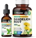 BIO KRAUTER Chlorophyll Tincture 2 Fl. Oz. & Dandelion 100 Capsules