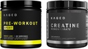 Kaged Pre Sport Pre Workout Powder Mango Lime Creatine Monohydrate Micronized Powder Bundle, Energy &amp; Muscle Recovery Supplement Pack, 20 Servings Pre-Workout + 100 Servings Creatine