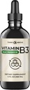 Vitamina líquida B3 (como Niacinamida) Suplemento - Forma no fluida de la niacina - Absorción rápida - gotas de niacina inconveniente para mujeres y hombres - 4 oz (120ml)