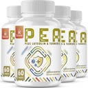 1500 MG Palmitoylethanolamida con Luteolin 98% " Turmeric, Absorción alta, Suplemento de Pea micronizada para la gestión de la incomodidad- USA Made - 240 Tablets