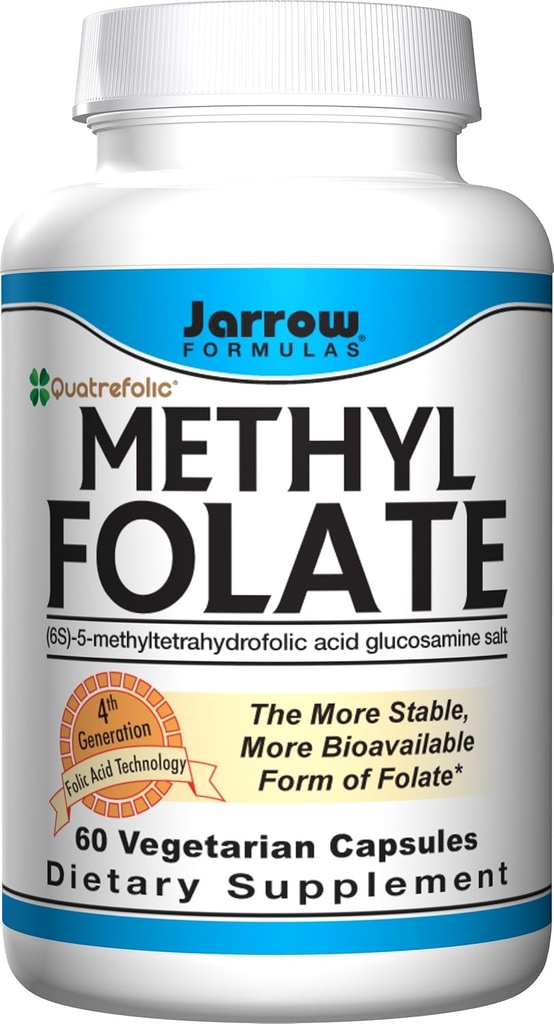 Jarrow Formulas Methyl Folate 5-MTHF Nutritional Supplement, 400 Mg, 60 Count ( Multi-Pack)