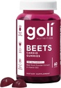 Suplemento nutricional Goli, Beets Cardio Gummy - 60 Conde - 100mg CoQ10 &amp; Beet Root Extract - Gluten-Free, Vegan, Non-GMO, y Gelatin-Free.