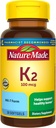 Nature Made Vitamina K2 100 mcg, Suplementos de bonificación saludables, 30 Softgels, 30 Day Supply