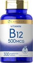 Carlyle Vitamina B-12 500mcg TEN 300 Tablets ANTE Vegetarian, Non-GMO, Gluten Free Supplement