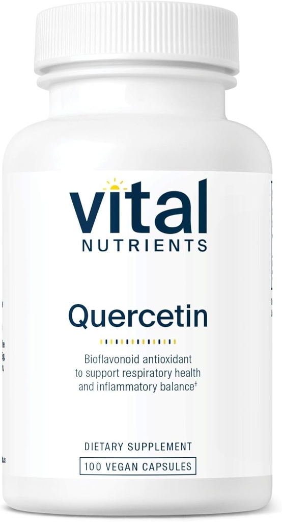 Nutrientes Vitales Quercetina ← Vegan Quercetina Suplemento con Bioflavonoides para el Sinus, Respiratorio, Corazón, &amp; Función Inmune Apoyo Silencio Gluten, Dairy, Soy Gratis TEN 500mg ANTE 100 Capsules