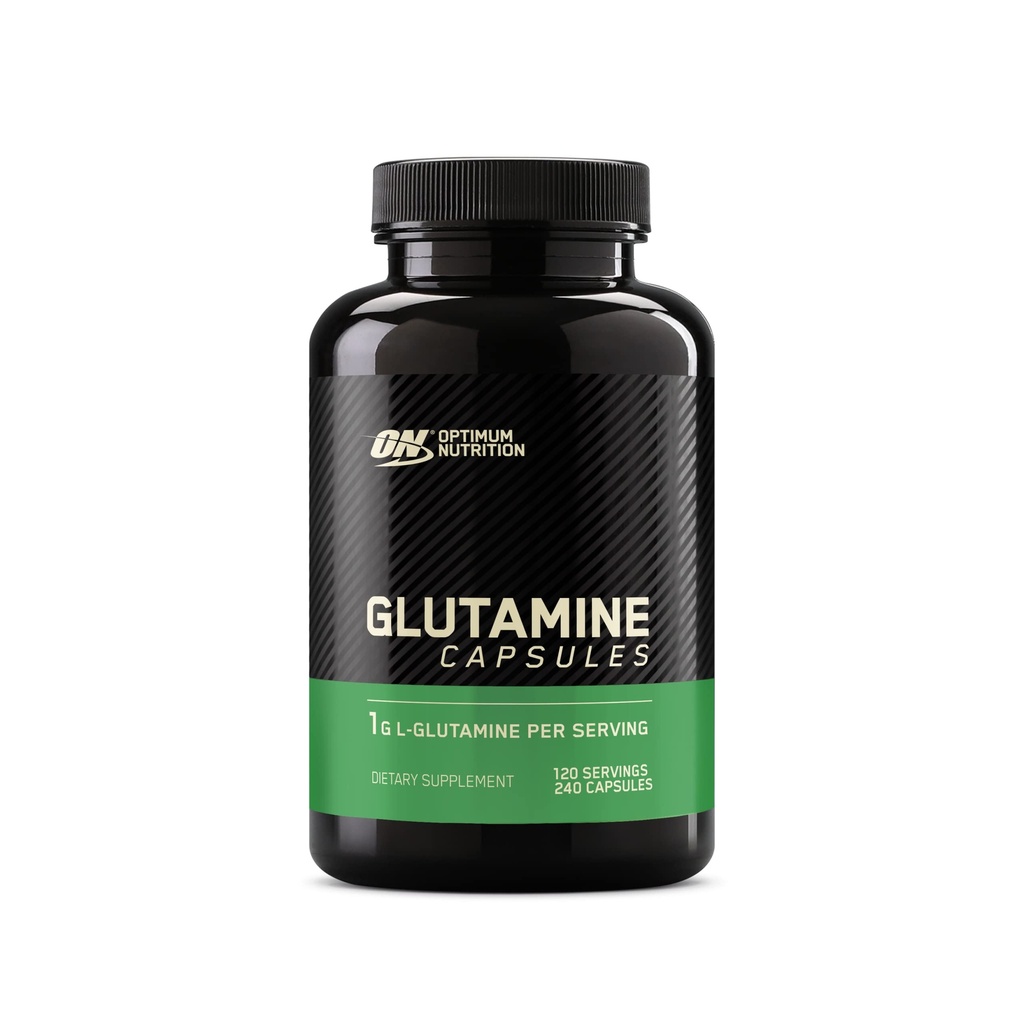 Optimum Nutrition L-Glutamine Muscle Recovery Capsules, 1000mg, 240 Cuenta (Package May Vary)